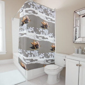 Seashell Beach Badezimmer Duschvorhang