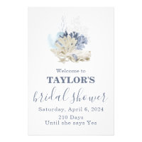 Seashell Beach Blue Brautparty Willkommen