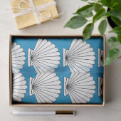 Seashell Beach Blue Decoupage Tissue Paper Seidenpapier (Geschenk)