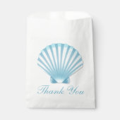 Seashell Beach Blue Nautical Wedding Vielen Dank Geschenktütchen (Vorderseite)