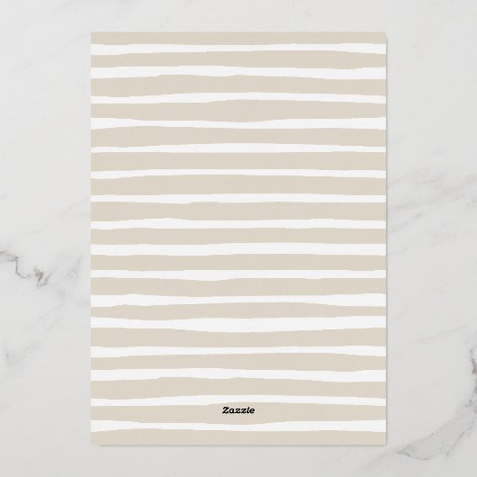 Seashell Beach Brautparty Gold Folieneinladung (Rückseite)