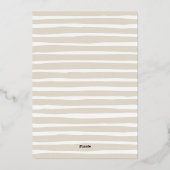 Seashell Beach Brautparty Gold Folieneinladung (Rückseite)