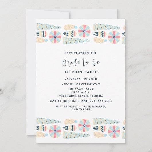 Seashell Beach Brautparty Party (Vorderseite)