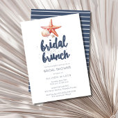 Seashell Beach Bridal Brunch Dusche Einladung