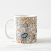 Seashell Beach Burlap Kaffee Tee Kaffeetasse (Links)