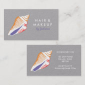 Seashell Beach Chic Elegant Visitenkarte (Vorne/Hinten)