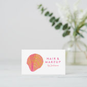 Seashell Beach Chic Elegante Rosa Visitenkarte (Stehend Vorderseite)