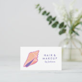 Seashell Beach Chic Elegantes Lila Rosa Visitenkarte (Stehend Vorderseite)