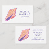 Seashell Beach Chic Elegantes Lila Rosa Visitenkarte (Vorne/Hinten)