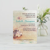 Seashell Beach Collage Geburtstagsfeier Einladung (Stehend Vorderseite)