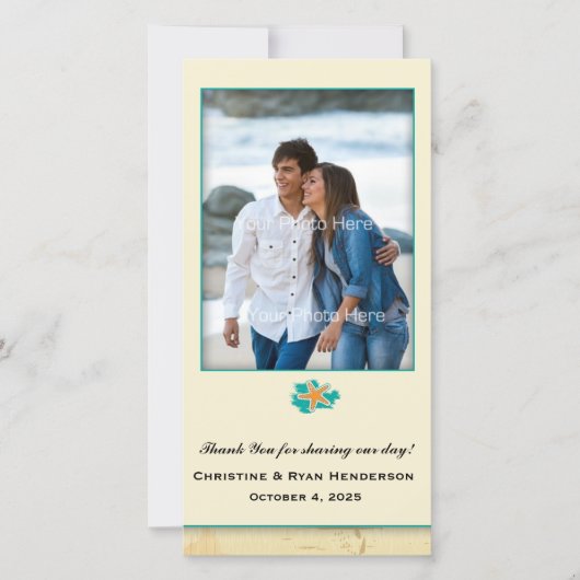 Seashell Beach Dankeskarte (Vorderseite)