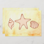 Seashell Beach Einladungen (Vorne/Hinten)