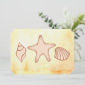 Seashell Beach Einladungen (Stehend Vorderseite)
