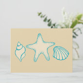 Seashell Beach Einladungen (Stehend Vorderseite)