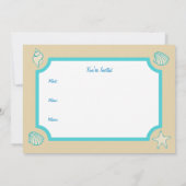 Seashell Beach Einladungen (Rückseite)