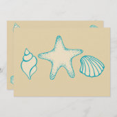 Seashell Beach Einladungen (Vorne/Hinten)