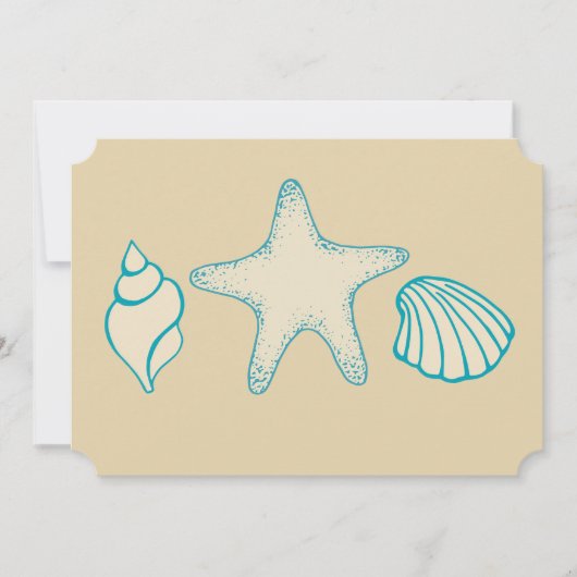 Seashell Beach Einladungen (Vorderseite)