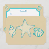 Seashell Beach Einladungen (Vorne/Hinten)
