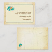 Seashell Beach Empfang Begleitkarte (Vorne/Hinten)