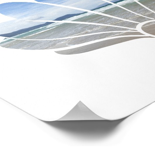 Seashell Beach Foto Art Print Poster (Ecke)