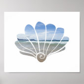Seashell Beach Foto Art Print Poster (Vorne)