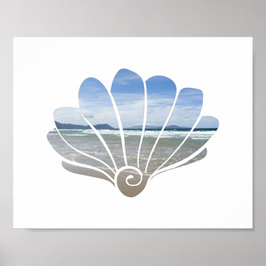 Seashell Beach Foto Art Print Poster (Vorne)