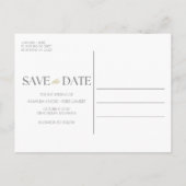 Seashell Beach Hochzeit in Urlaubsort Save the Dat Ankündigungspostkarte (Rückseite)