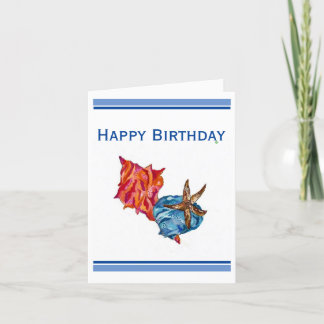 Seashell Beach Küstenlinie Dankeskarte