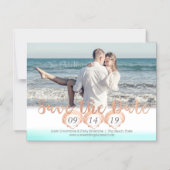 Seashell Beach Magnetic Save the Date Magneteinladung (Vorderseite)