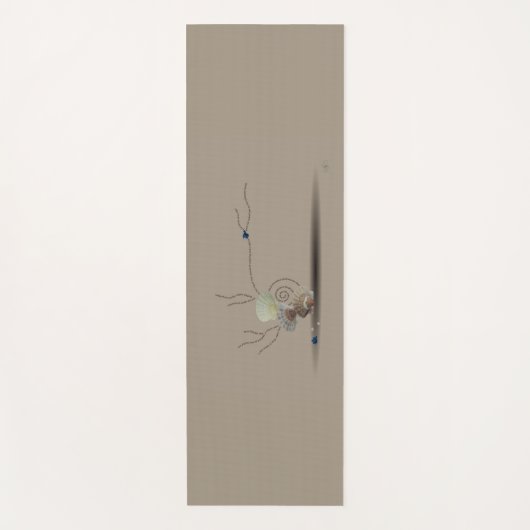 Seashell Beach Modernes Beige Cream White Gedicht  Yogamatte (Vorderseite)