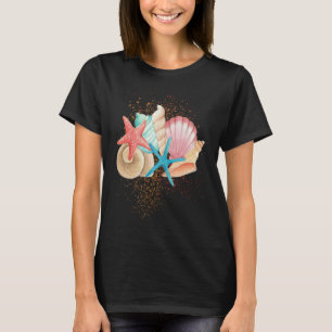 Seashell Beach Ocean Muscheln Sammlerhandwerk Star T-Shirt
