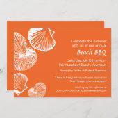 Seashell Beach Party Einladung (Vorne/Hinten)