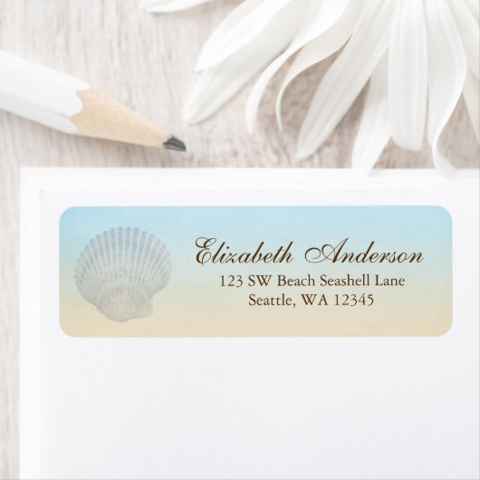 Seashell Beach Personalisiert Address Label (Insitu)