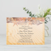 Seashell Beach Probe Dinner einladen Muschel5 Einladung (Stehend Vorderseite)