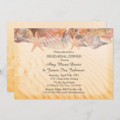 Seashell Beach Probe Dinner einladen Muschel5 Einladung (Vorne/Hinten)