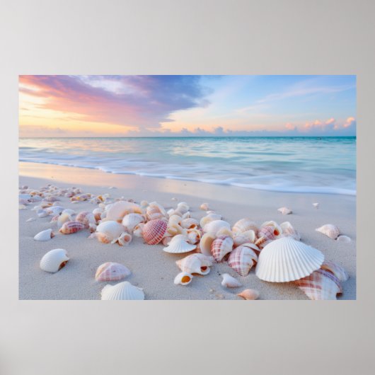Seashell Beach Ruhe Friedliche Natur Poster (Vorne)