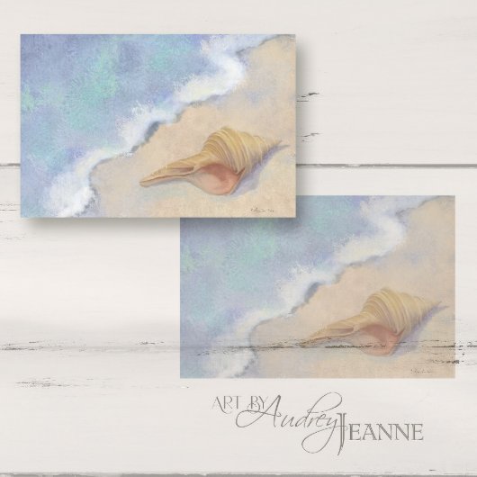 Seashell Beach Sea Wave Sand Blue White Decoupage Seidenpapier