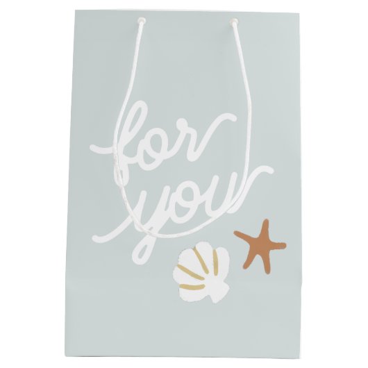 Seashell Beach Starfish Danke für Ihr Party Mittlere Geschenktüte (Rückseite)