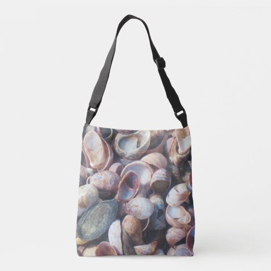 Seashell Beach Tragetaschen Mit Langen Trägern (Rückseite)