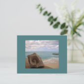Seashell Beach Vacation Postkarte (Stehend Vorderseite)