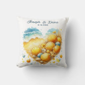 Seashell Beach Valentine Anniversary Names Kissen (Vorderseite)