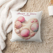 Seashell Beach Valentine Anniversary Names Kissen (Decke)