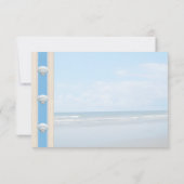 Seashell Beach Wedding Einladung (Rückseite)