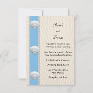 Seashell Beach Wedding Einladung