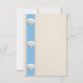 Seashell Beach Wedding Einladung (Rückseite)