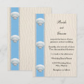 Seashell Beach Wedding Einladung (Vorne/Hinten)