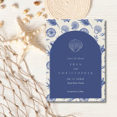 Seashell Beach Wedding Foto Save The Date