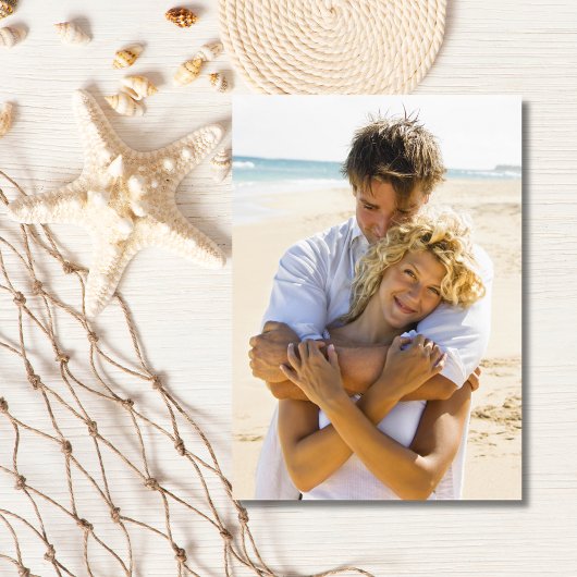 Seashell Beach Wedding Foto Save The Date