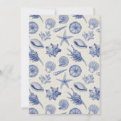 Seashell Beach Wedding Save The Date (Rückseite)