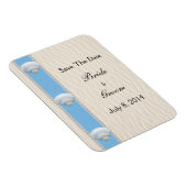 Seashell Beach Wedding Save the Date Magnet (Rechte Seite)